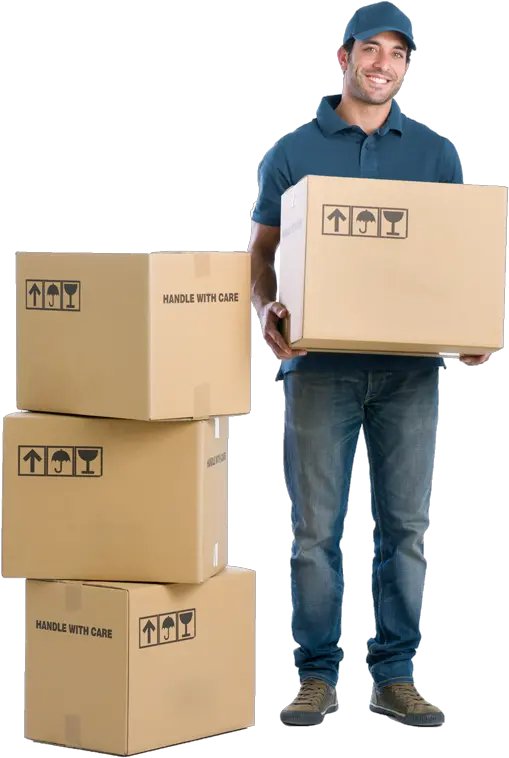 Relocating Guy Moving Boxes Png