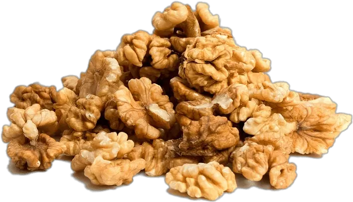 Heap Of Walnut Kernels Shelled Walnuts