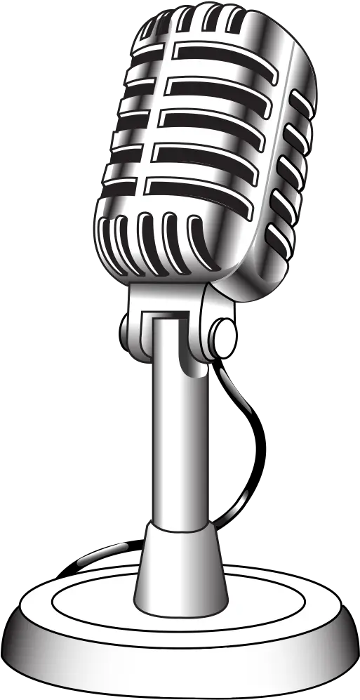 Old Style Microphone Illustration