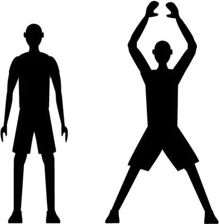 People Jumping Jacks Png Transparent Images Jumping Jacks Exercise Silhouette