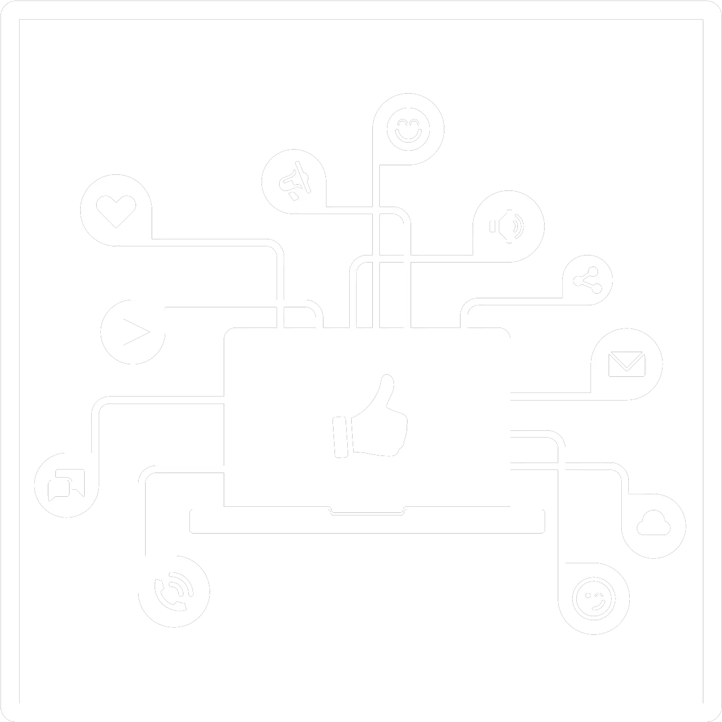 Digital Marketing Icon White