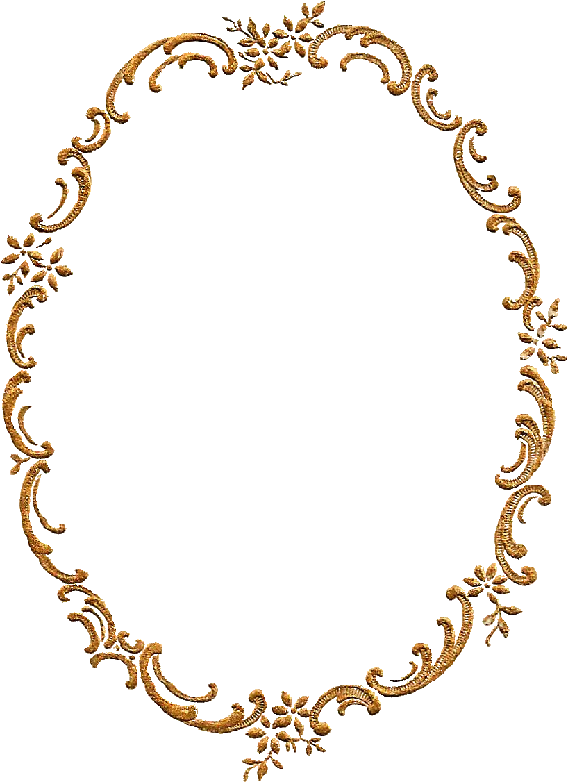 Fancy Frame Png Photo Gold Oval Border Png