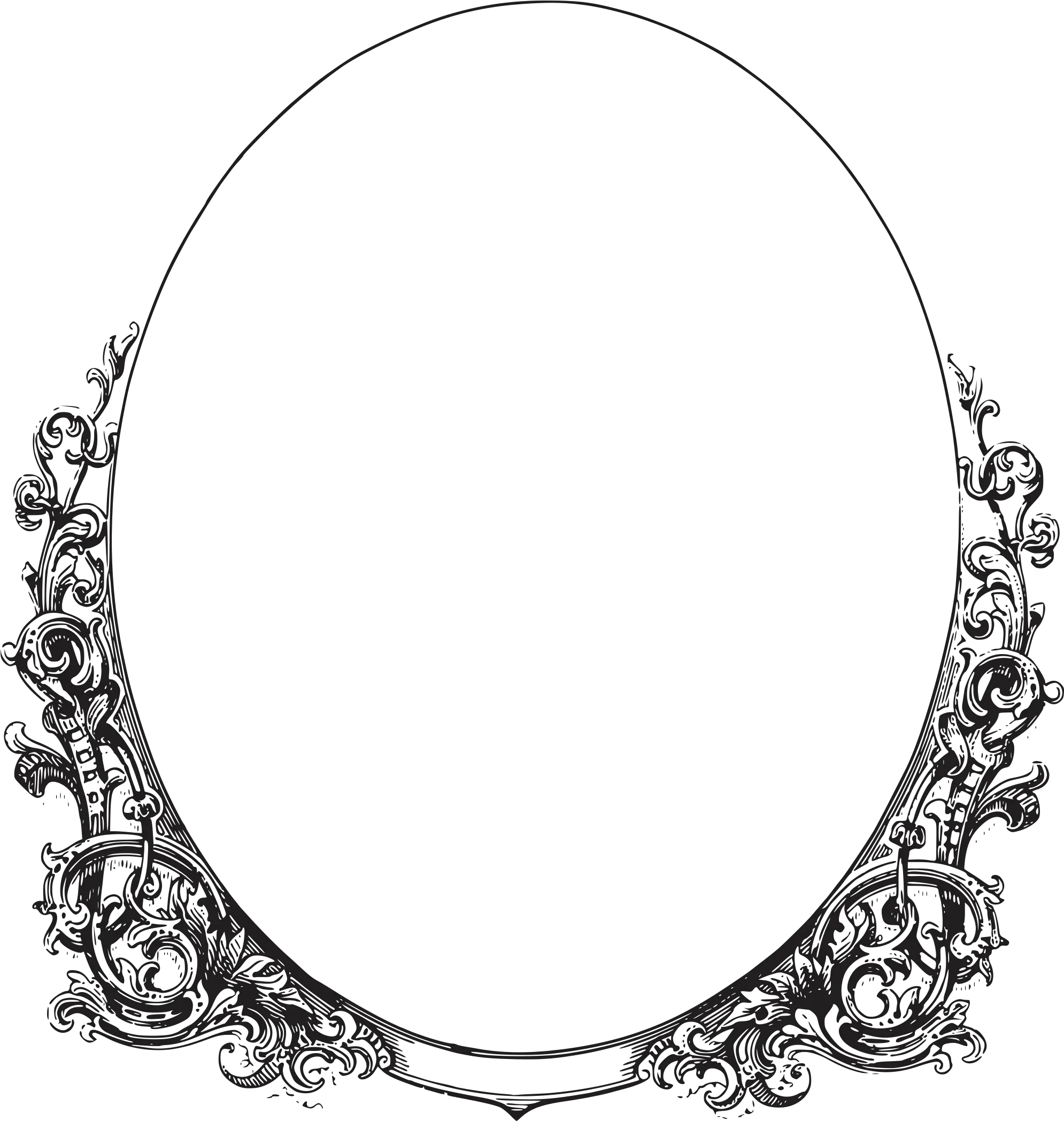 Oval Frame Vector Png Clipart
