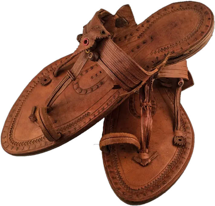 Kolhapuri Leather Chappals Kolhapuri Chappal Png
