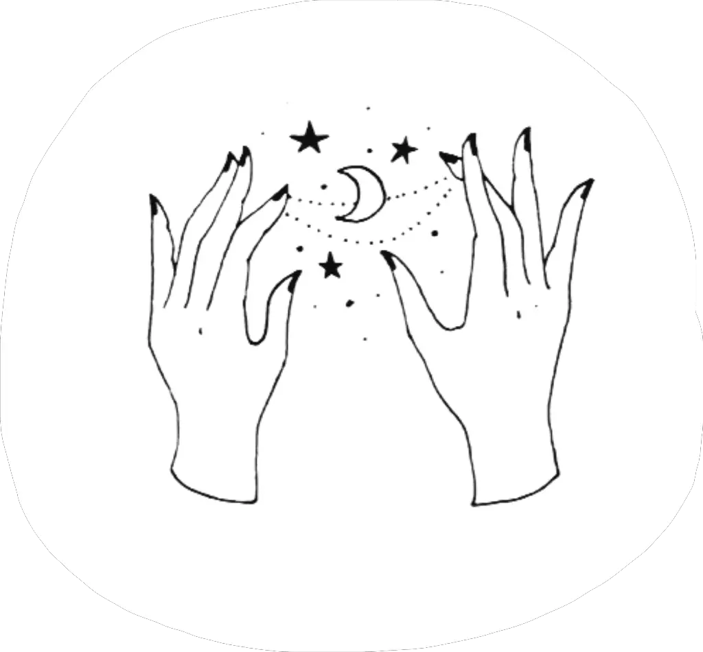 freetoedit sticker hand hands star moon universe Moon And Star Drawing Aesthetic