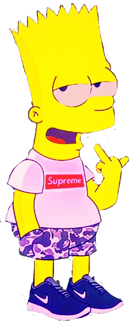 fuckyou supreme bartsimpson Bart Simpson Sticker Fuck You
