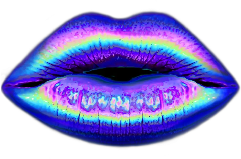 lips holographic aesthetic background color dream Mascara