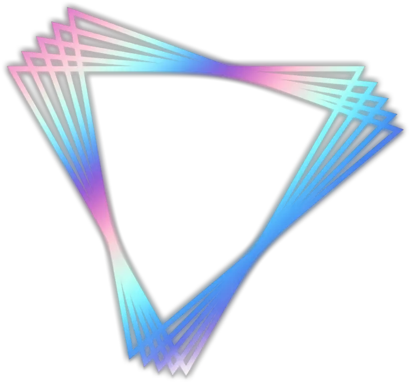 holograph triangle instagram neon rainbow blue Graphic Design