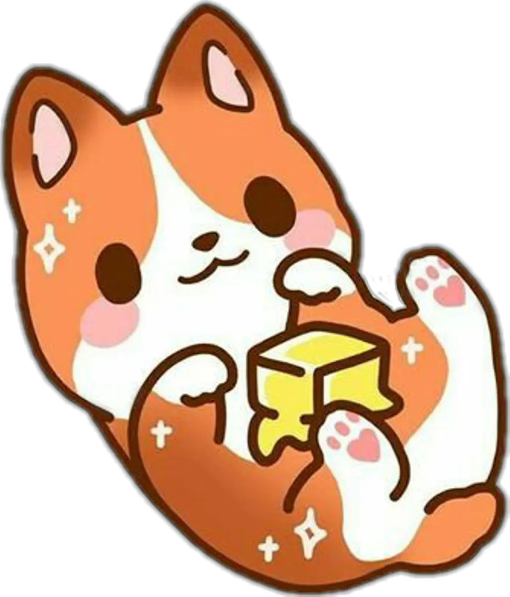 freetoedit cute kawaii fox dog food butter sprinkles Cute Dog Drawing Kawaii