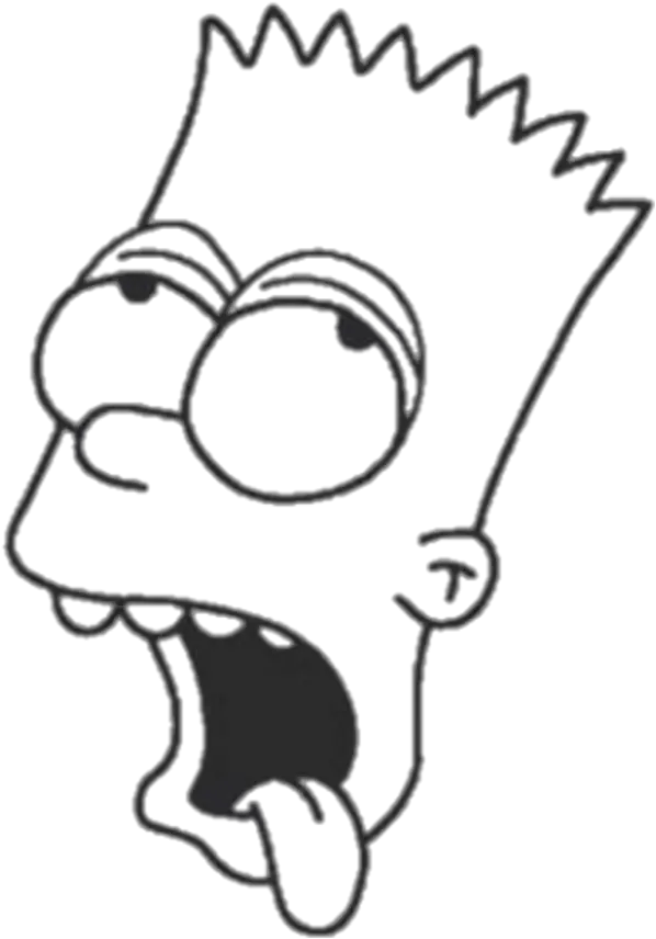 bartsimpson aesthetic grunge ugh edgy bart thesimpsons Bart Simpson Tattoo Black And White