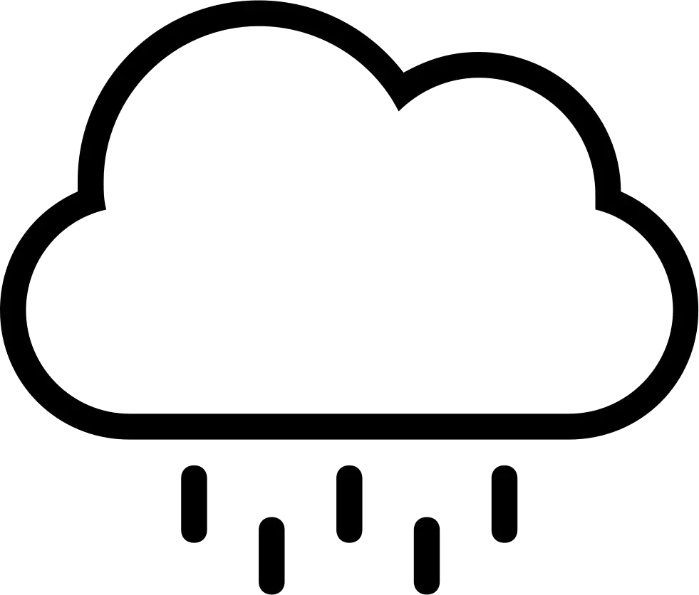 Rain Cloud Stroke Weather Symbol Rain Cloud Symbol Pdf