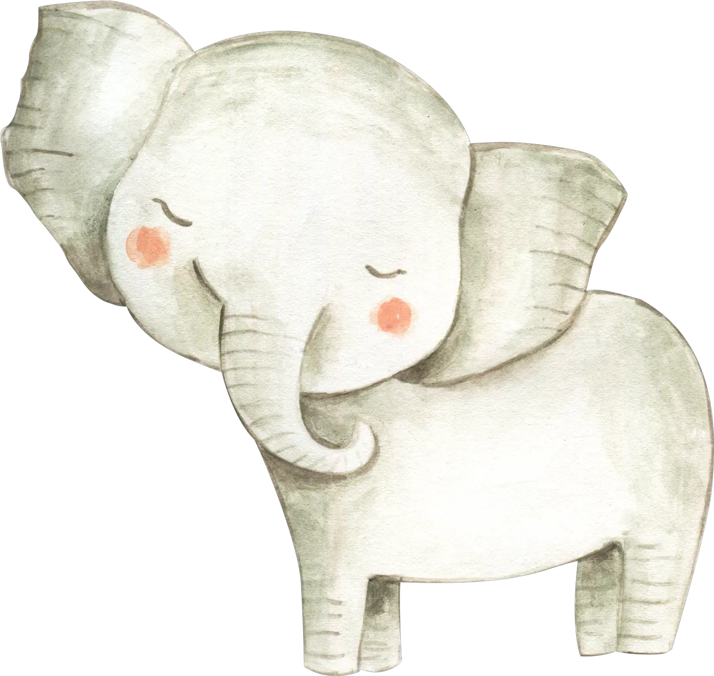 Watercolor Baby Elephant
