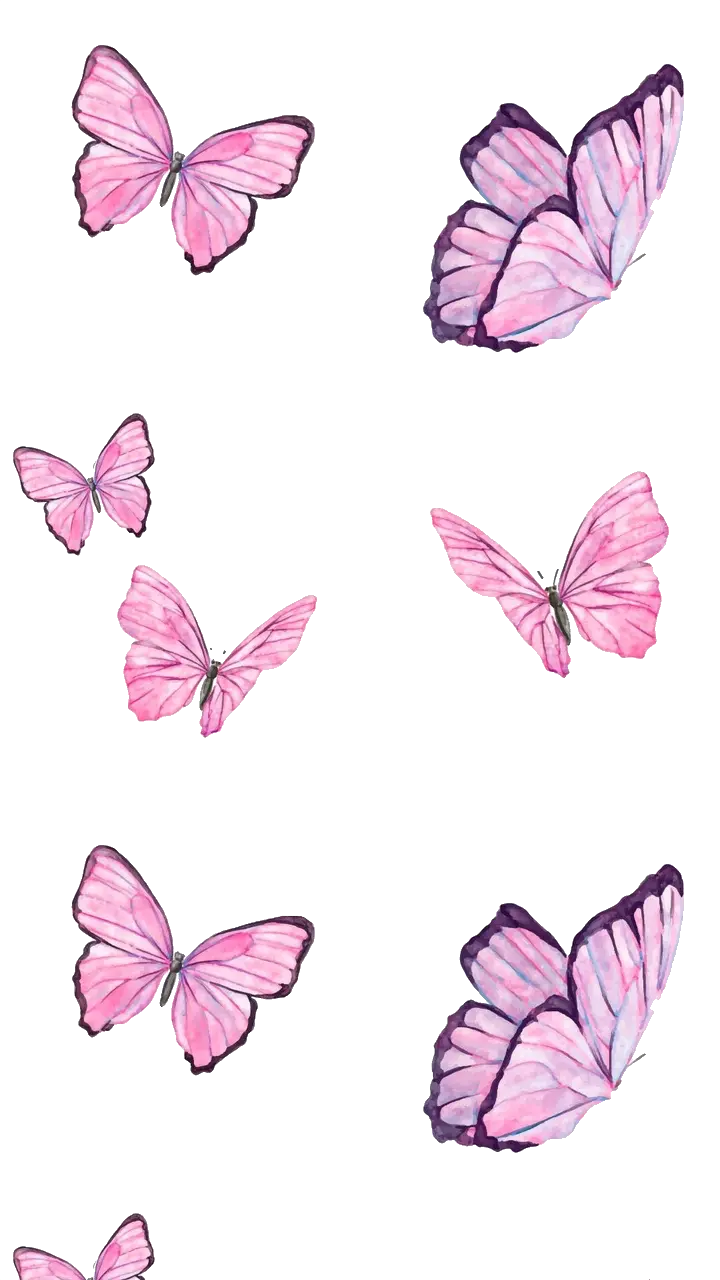 ftestickers butterflies pink nature png cute Papel De Parede Com Borboletas Png