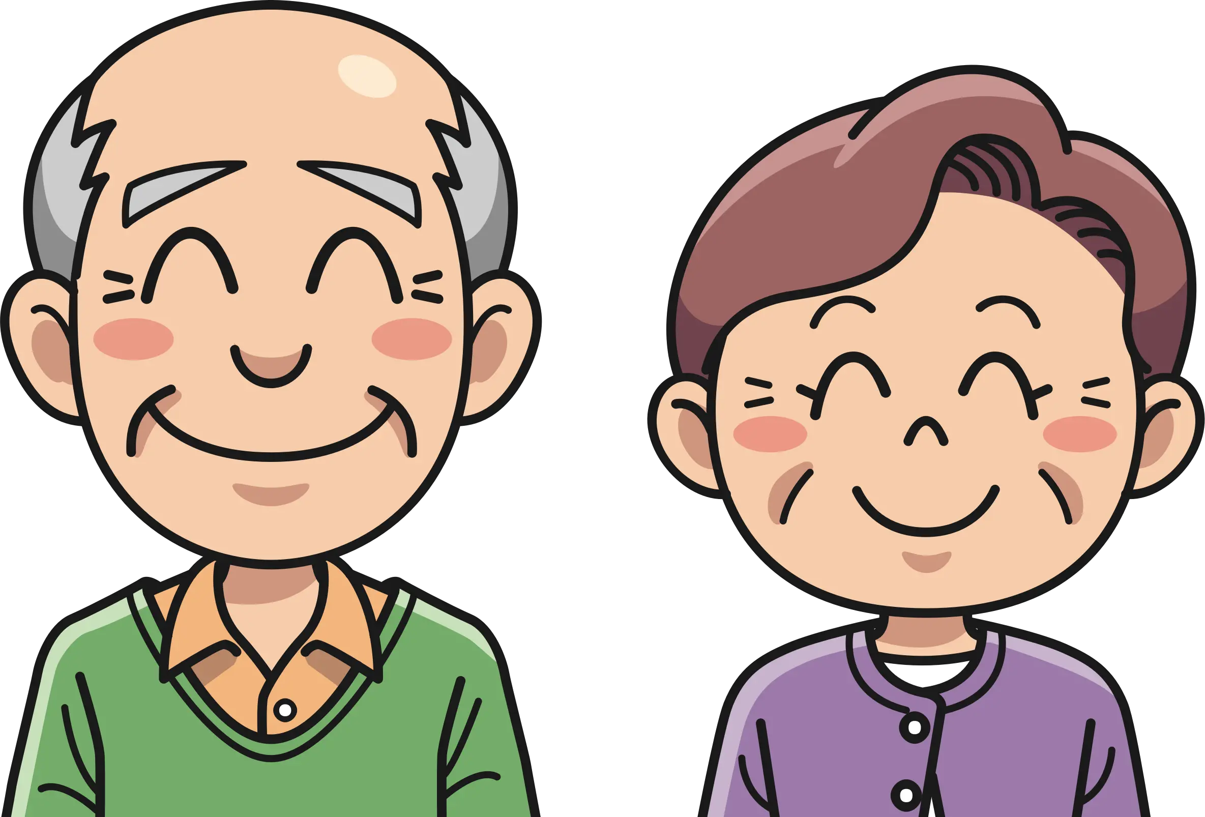 Grandpa Clipart Happy Old Couple Grandmother And Grandfather Clipart