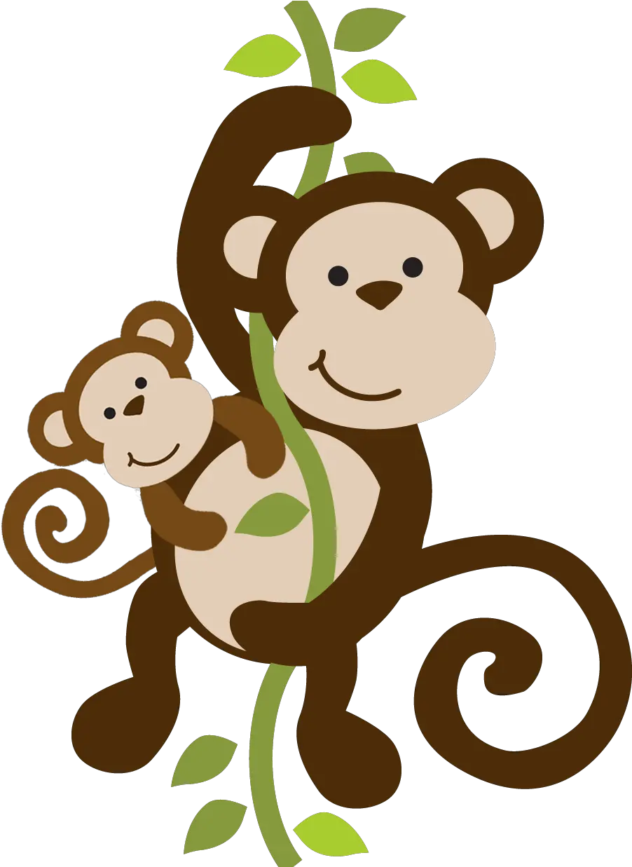 Mommy Clipart Baby Monkey Jungle Safari Animals Png
