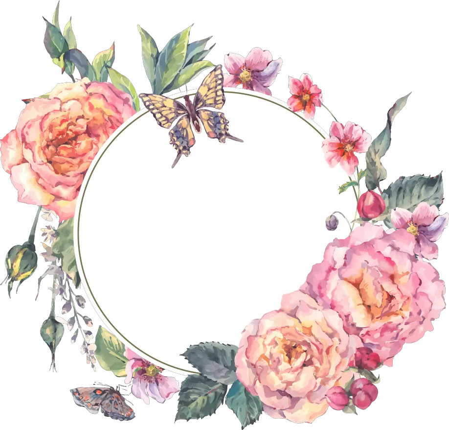 Flower Garland Painted Garlands Vector Design Floral Floral Png Decorative Borders