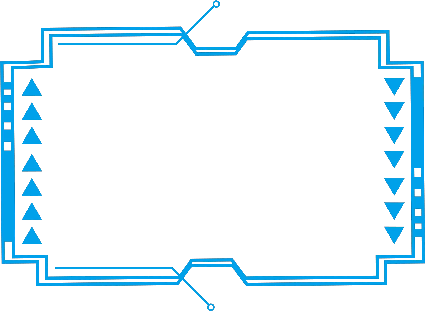 Tech Border Blue Simple Lines Png And Psd Simple Border Transparent Background