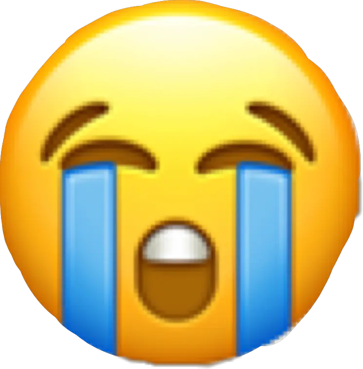 emoji crying cryingemoji sad tears freetoedit Sticker Emoji Iphone Png
