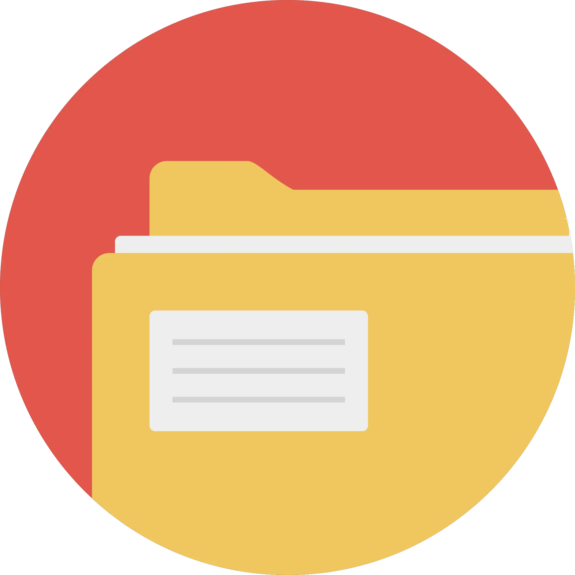 Folder Icon Circle Png