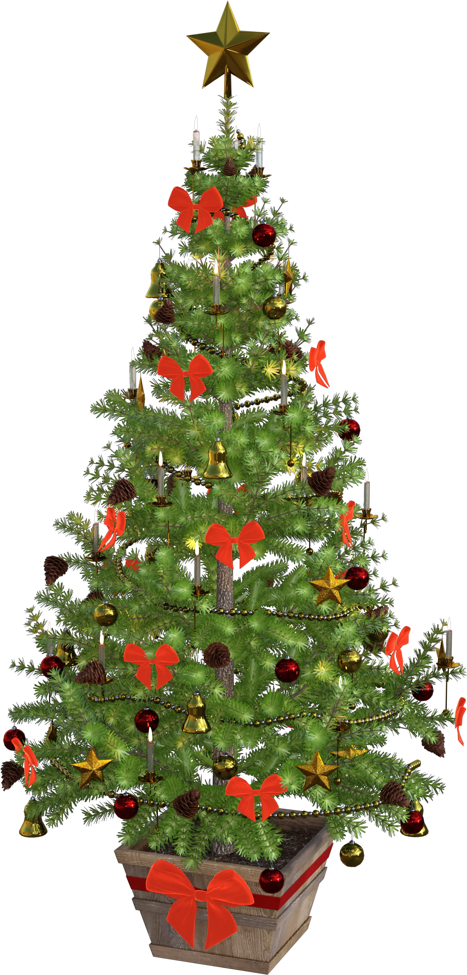 Christmas Tree Free Png Transparent Background Images Small Christmas Tree With Lights And Decorat