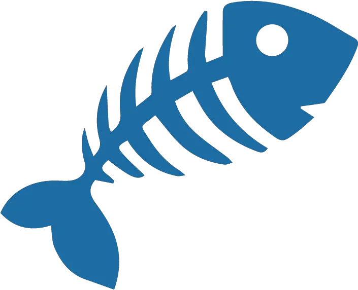 Blue Fish Bone Icons