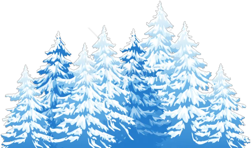 Winter Trees Png Trees In Blue Png