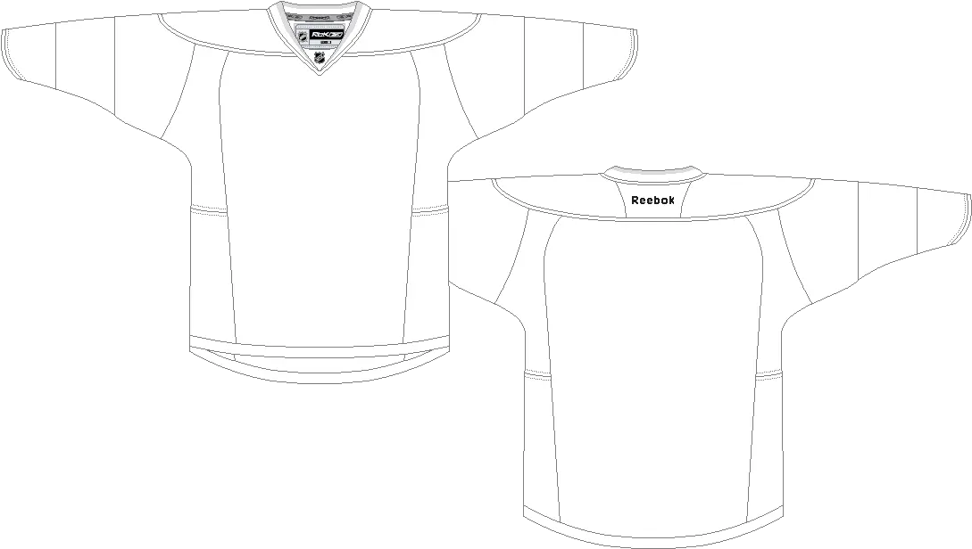 Vector Blank Hockey Jersey Template