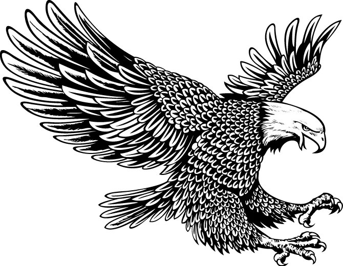 Transparent White Eagle Png Eagle Tattoo Black And White