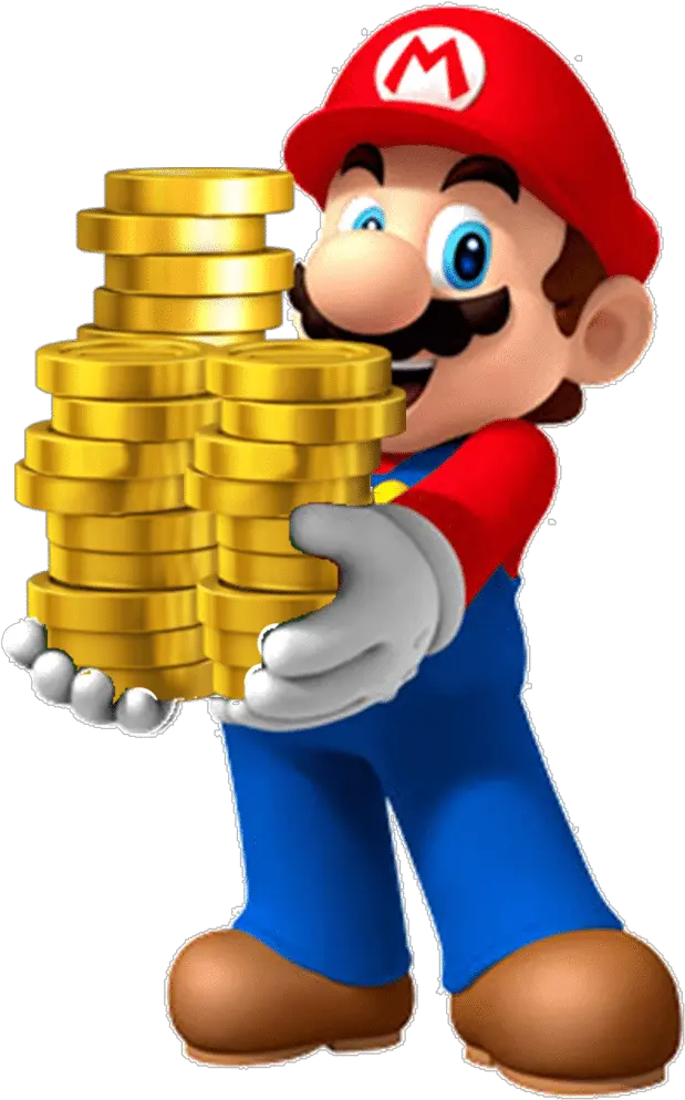 Transparent Mario Coin Png Mario With Coins Png