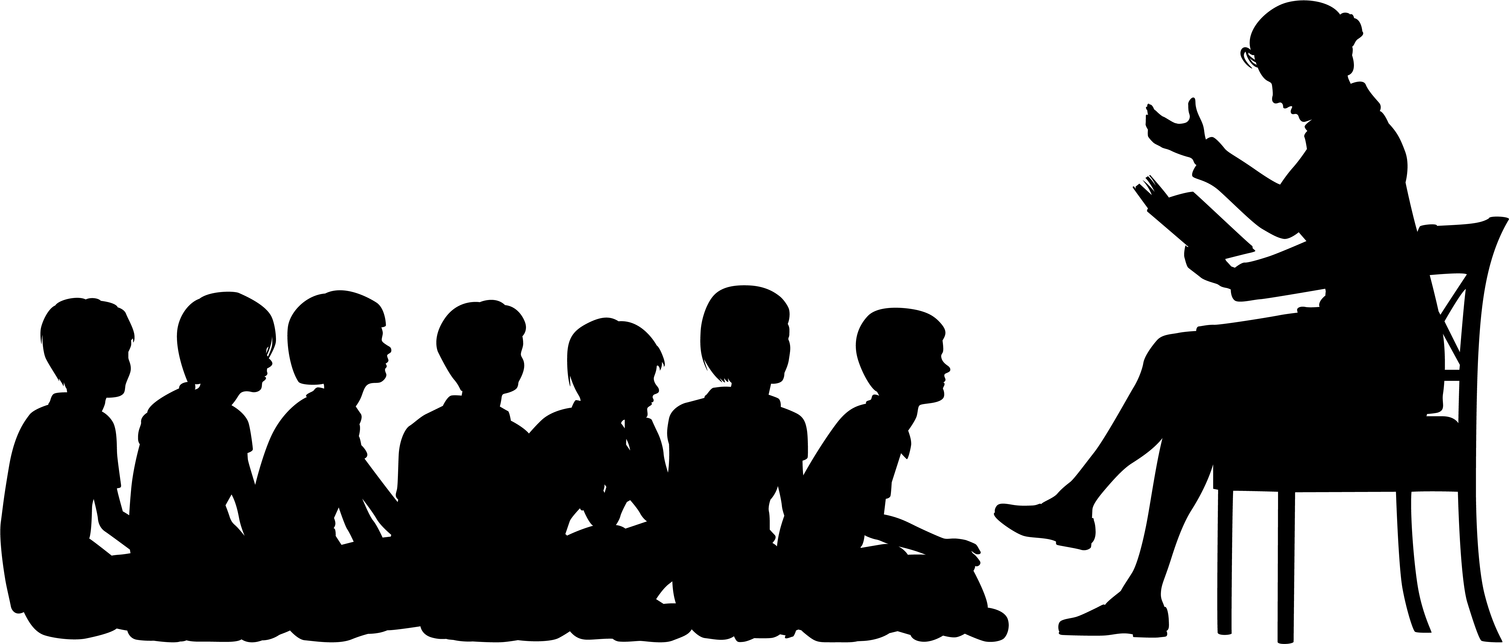 Transparent Person Sitting Back View Png Teacher Silhouette