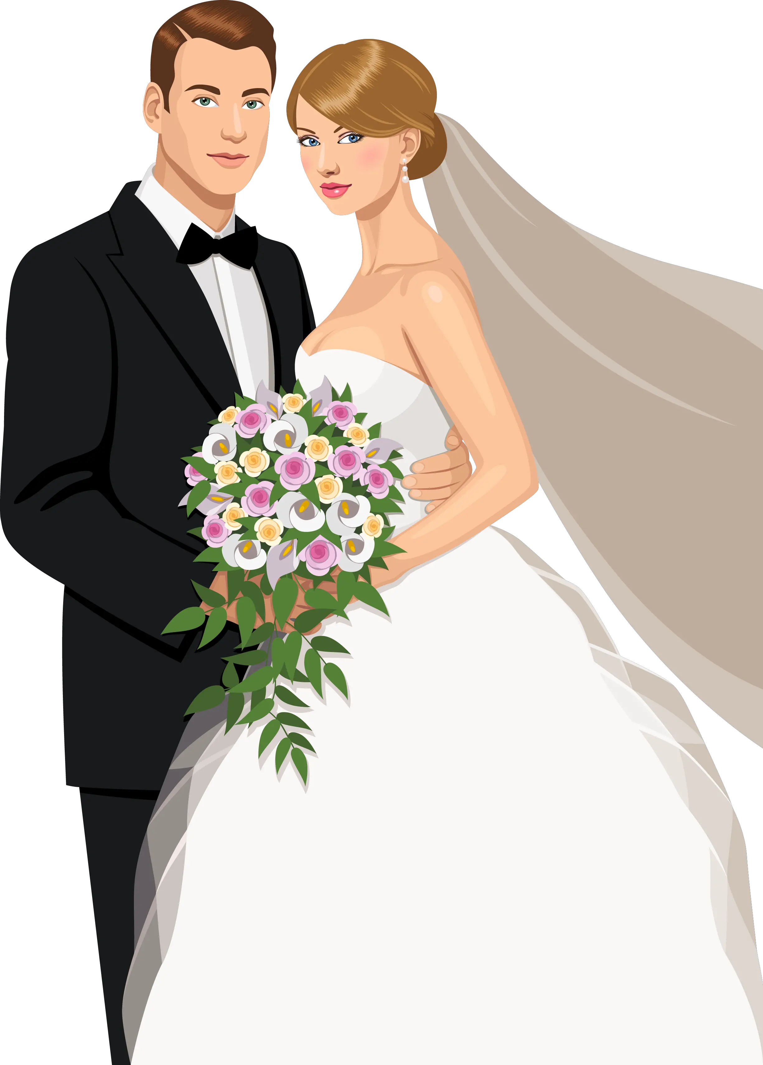 Groom And Bride Vector Png