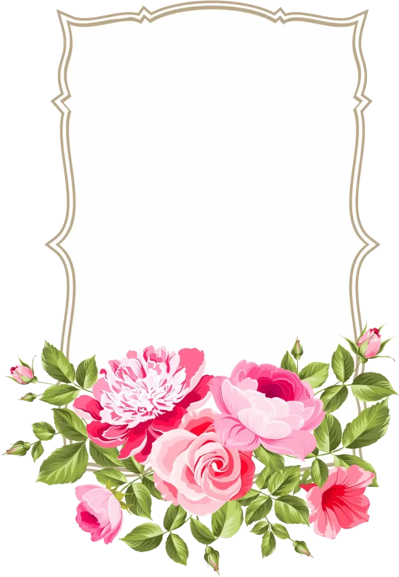 Flower Crown Galaxy Clipart Frame Bunga Mawar Pink Flower Bunga Png