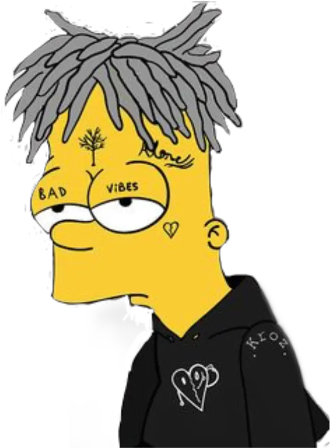 freetoedit bartsimpson xxxtentacion freetoedit Xxxtentacion Bart Simpson Drawing