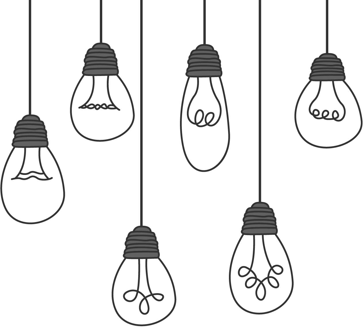 Hanging Light Bulb Clipart