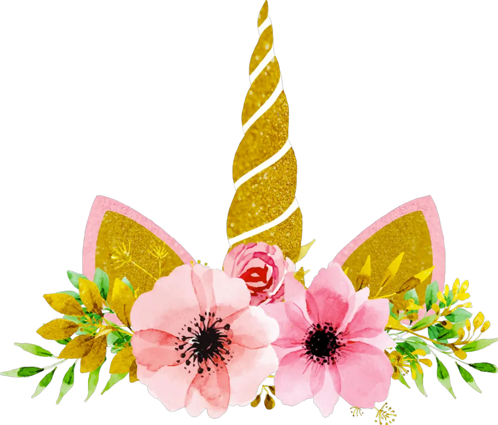 Unicorncrown Unicorn Unicornio Coronaflores Flowers Unicorn Horn Flowers With Transparent Backgrou