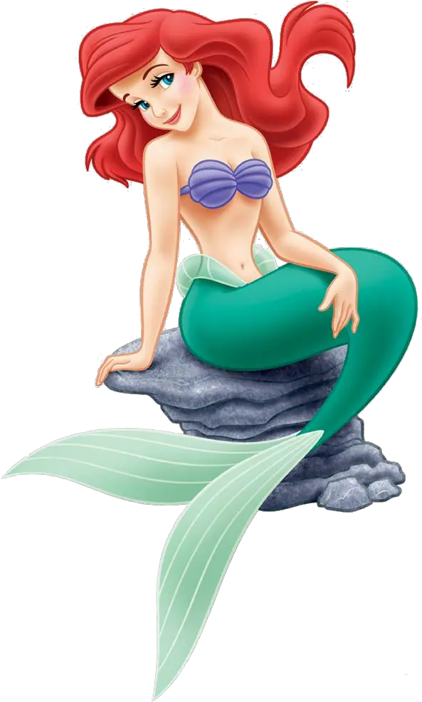 The Little Mermaid Png Ariel On A Rock