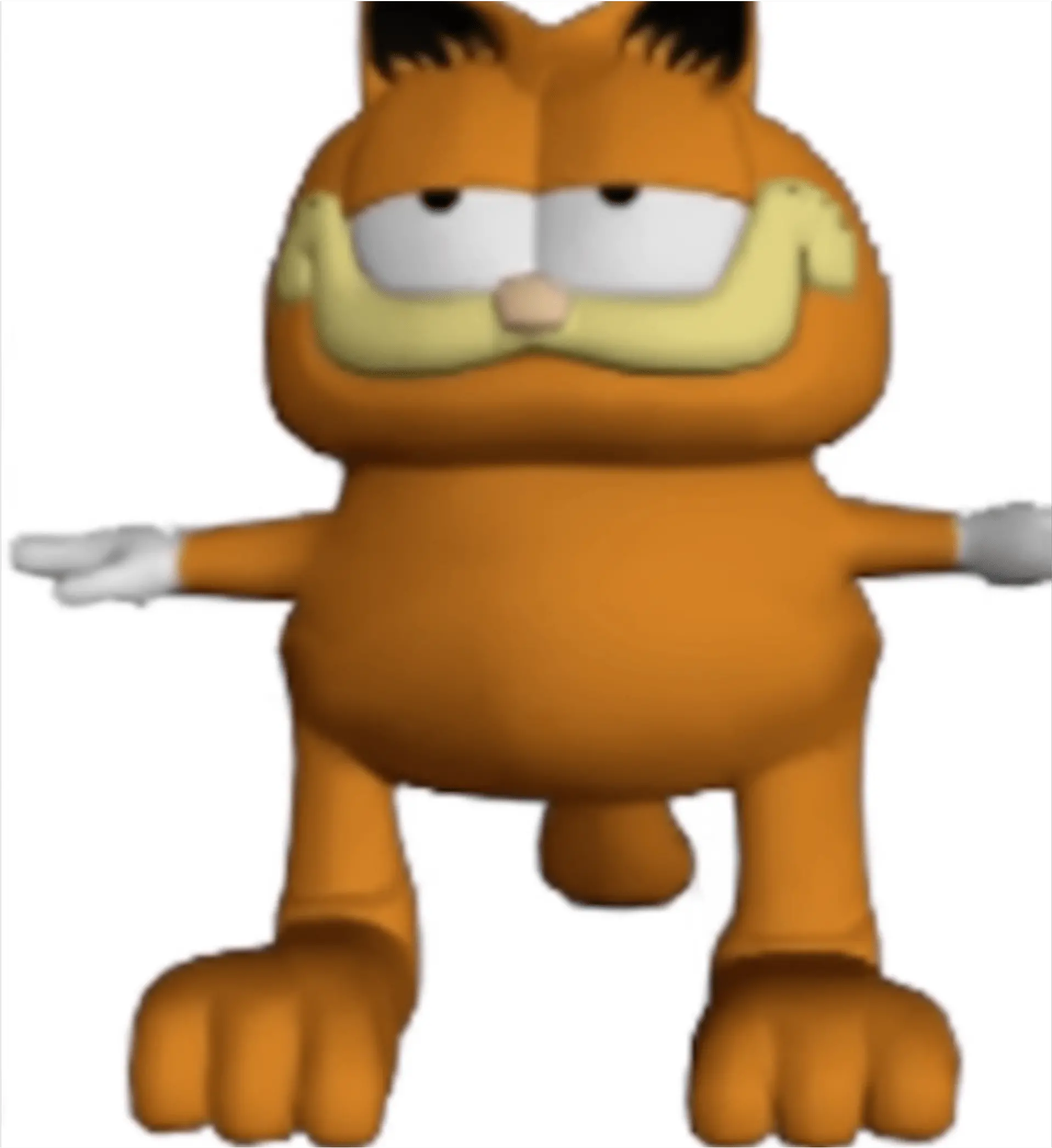 Garifield T Posing Oof Garfield Tpose Tposetuesday Transparent Garfield T Pose