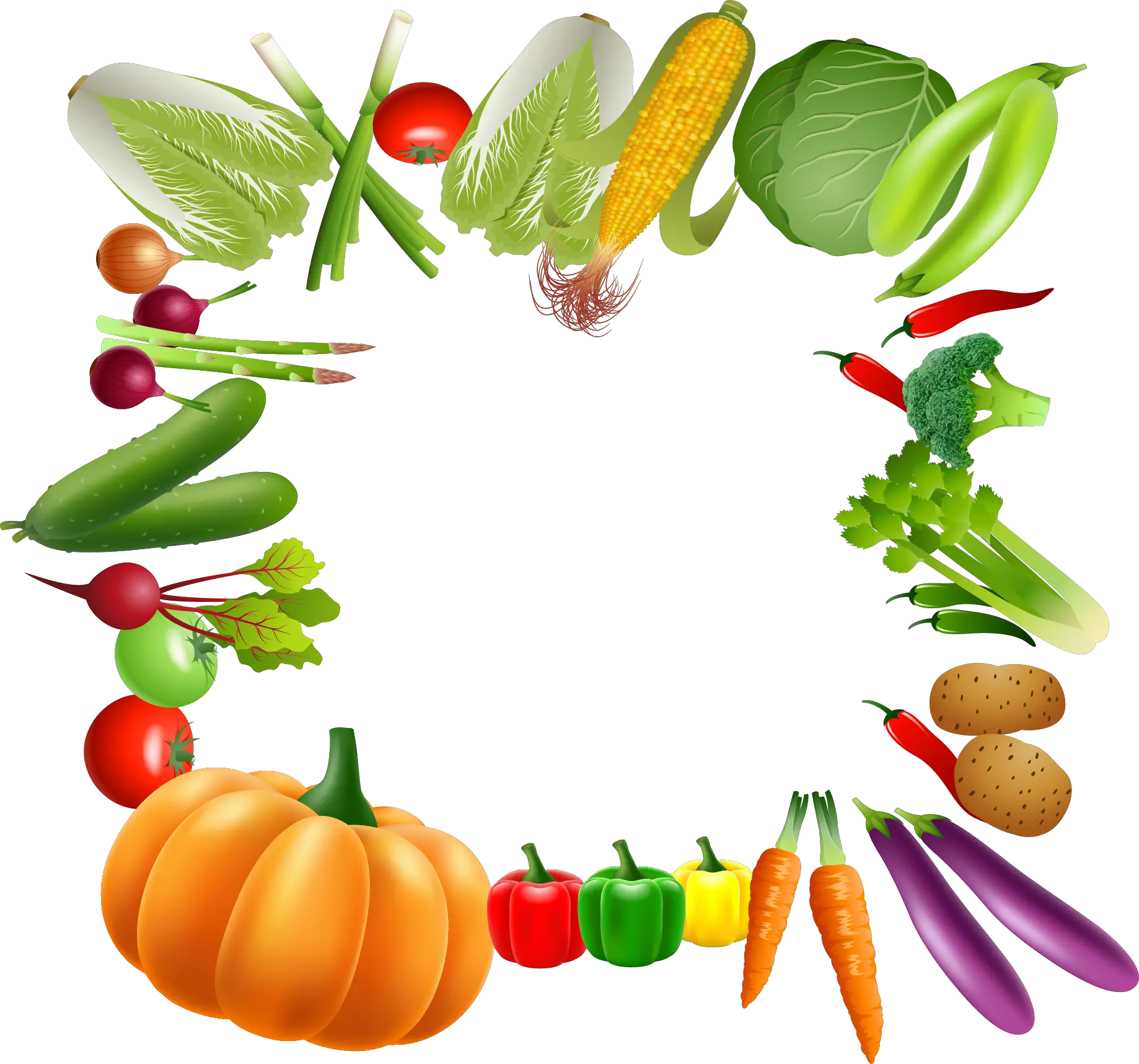 Clip Art Library Vegetable Border Clipart Fruits And Vegetables Frame Png