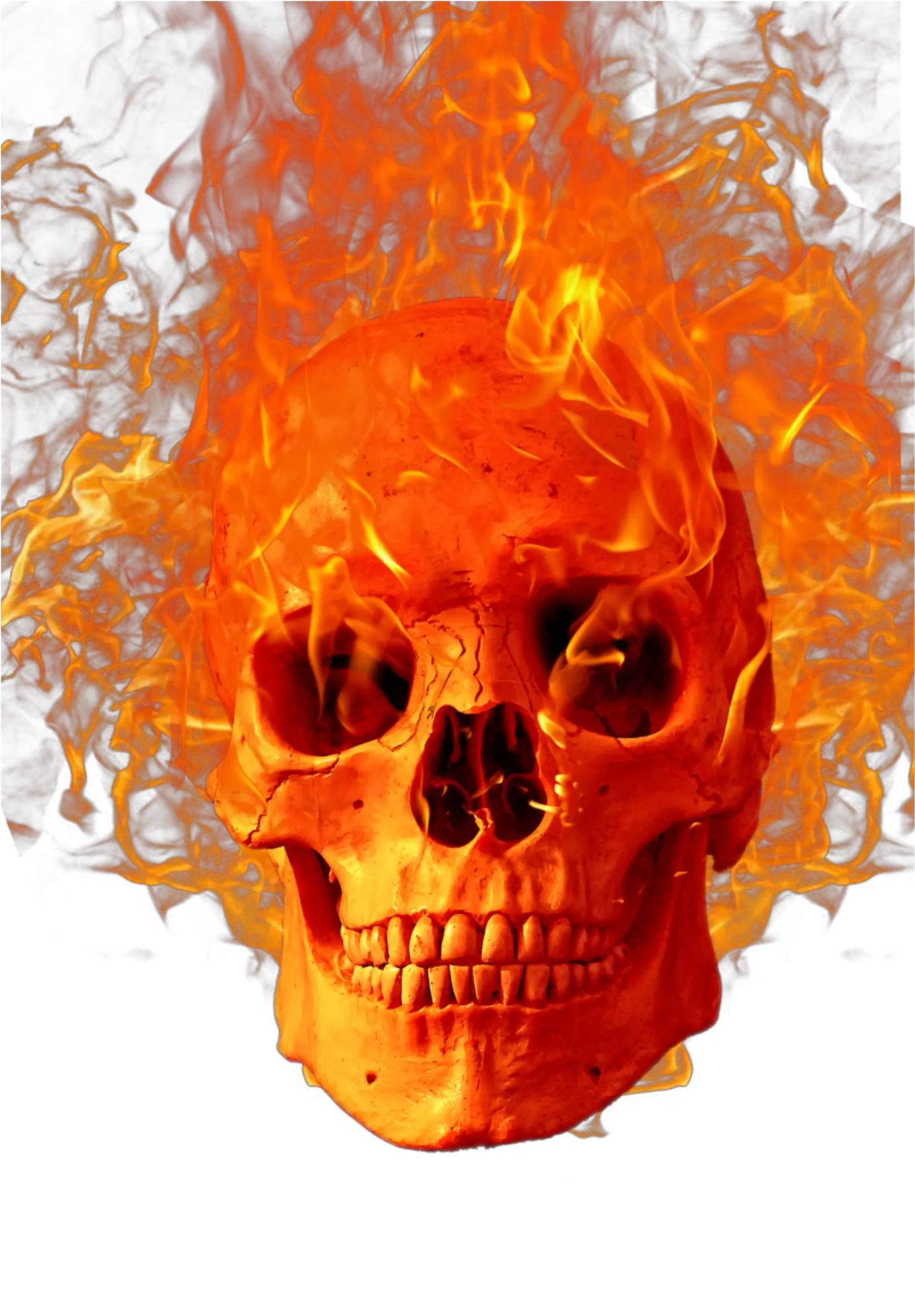 mq skull fire fireflames flames Flaming Skull Png