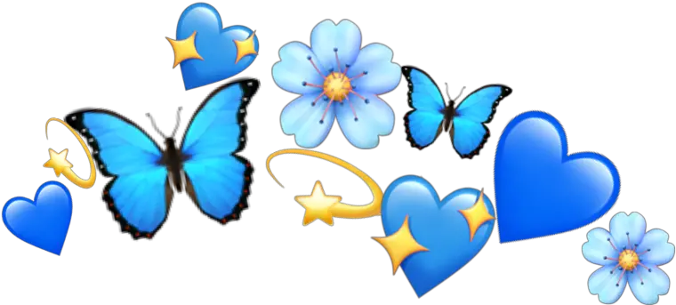 Blue Emoji Crown Png