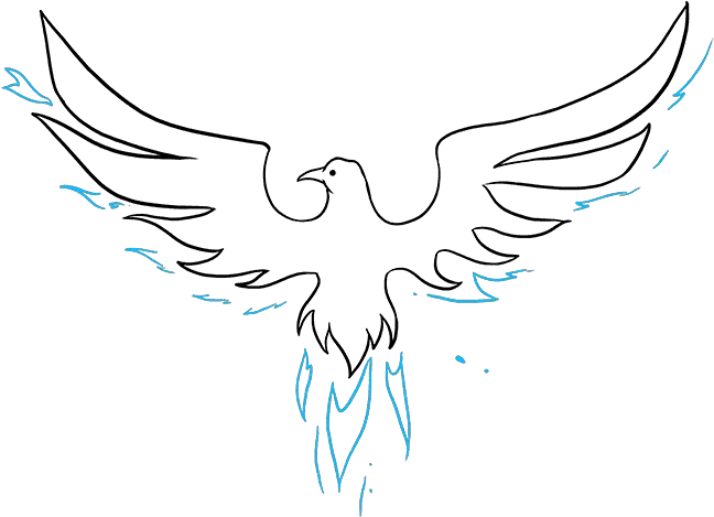 How To Draw Phoenix Bird Easy Drawing