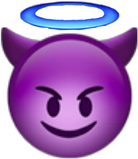 devil angel emoji emoticon whatsapp instagram Transparent Purple Devil Emoji