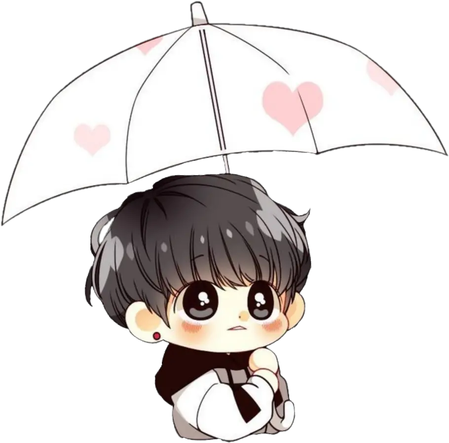 bts cute chibi rain umbrella jungkook Jungkook Bts Chibi