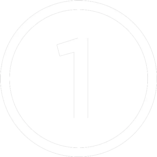 Numbers White 1 In A Circle White