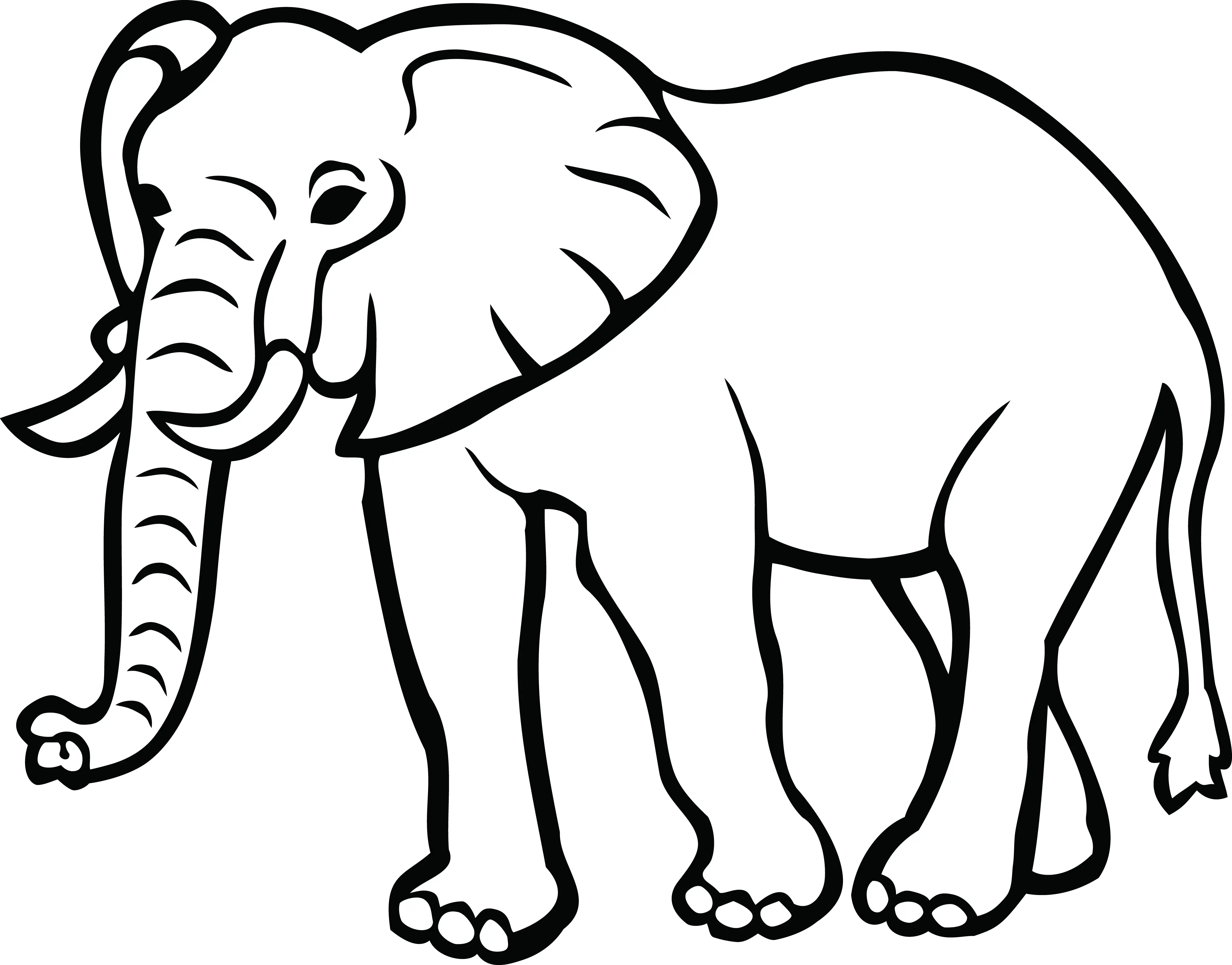 Elephant Clipart Mammal Elephant Images Clip Art Black And White