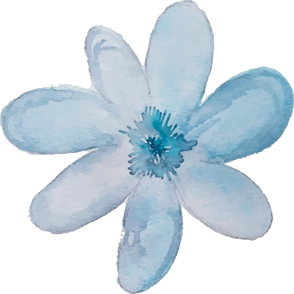 ftestickers watercolor flower blue Watercolor Painting