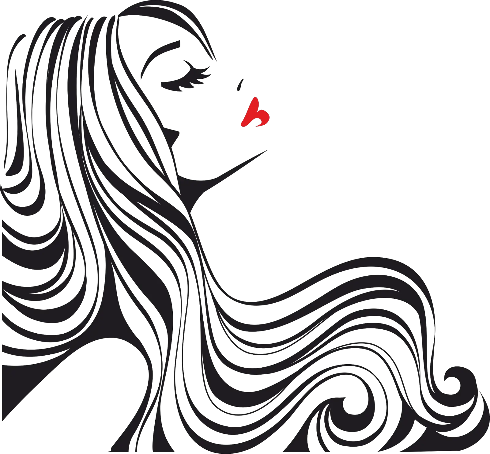 Hairdressing Woman Silhouette Royalty-free Free Hq Beauty Parlour Clip Art