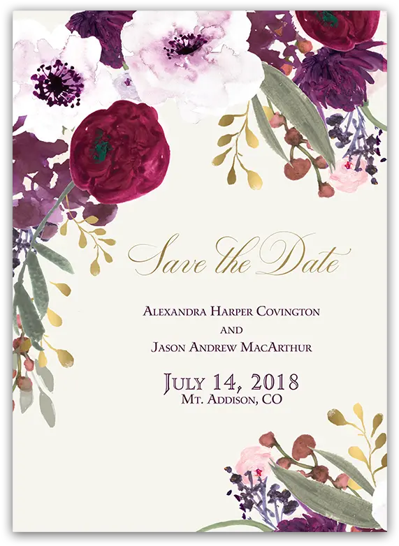 Clip Art Burgundy Invitations Floral Wedding Invitations Plum