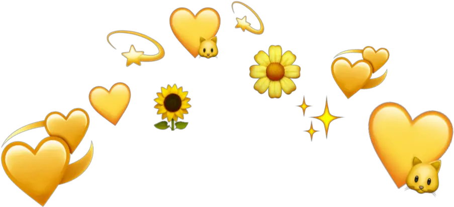 yellow heartcrown yellowheart yellowheartcrown Devil Heart Crown