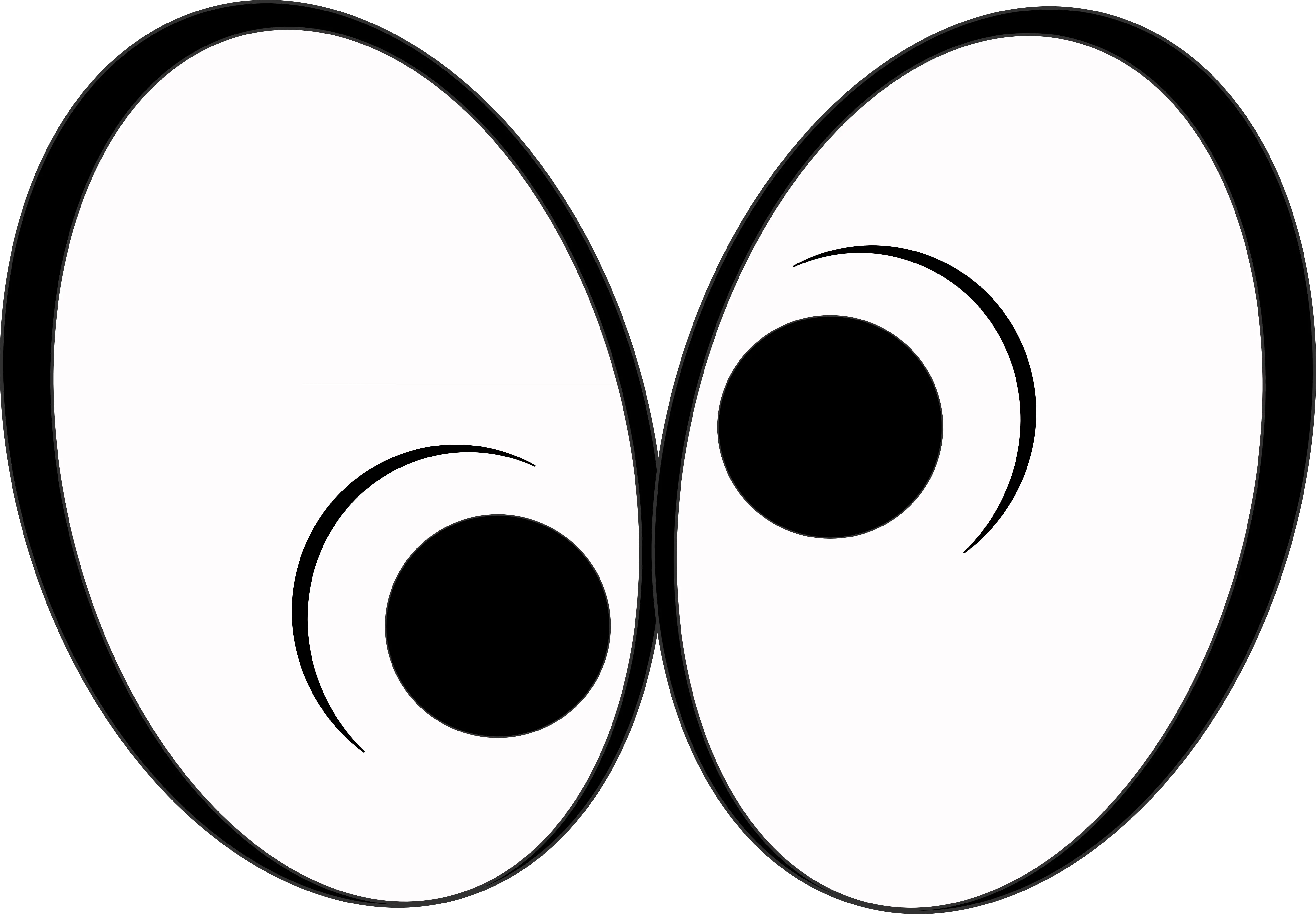 Transparent Eyes Clipart Black And White Crazy Cartoon Eyes Transparent